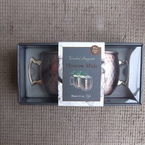 moscow mule mugs cups tarnished honeycomb 20 ounce 2 pack